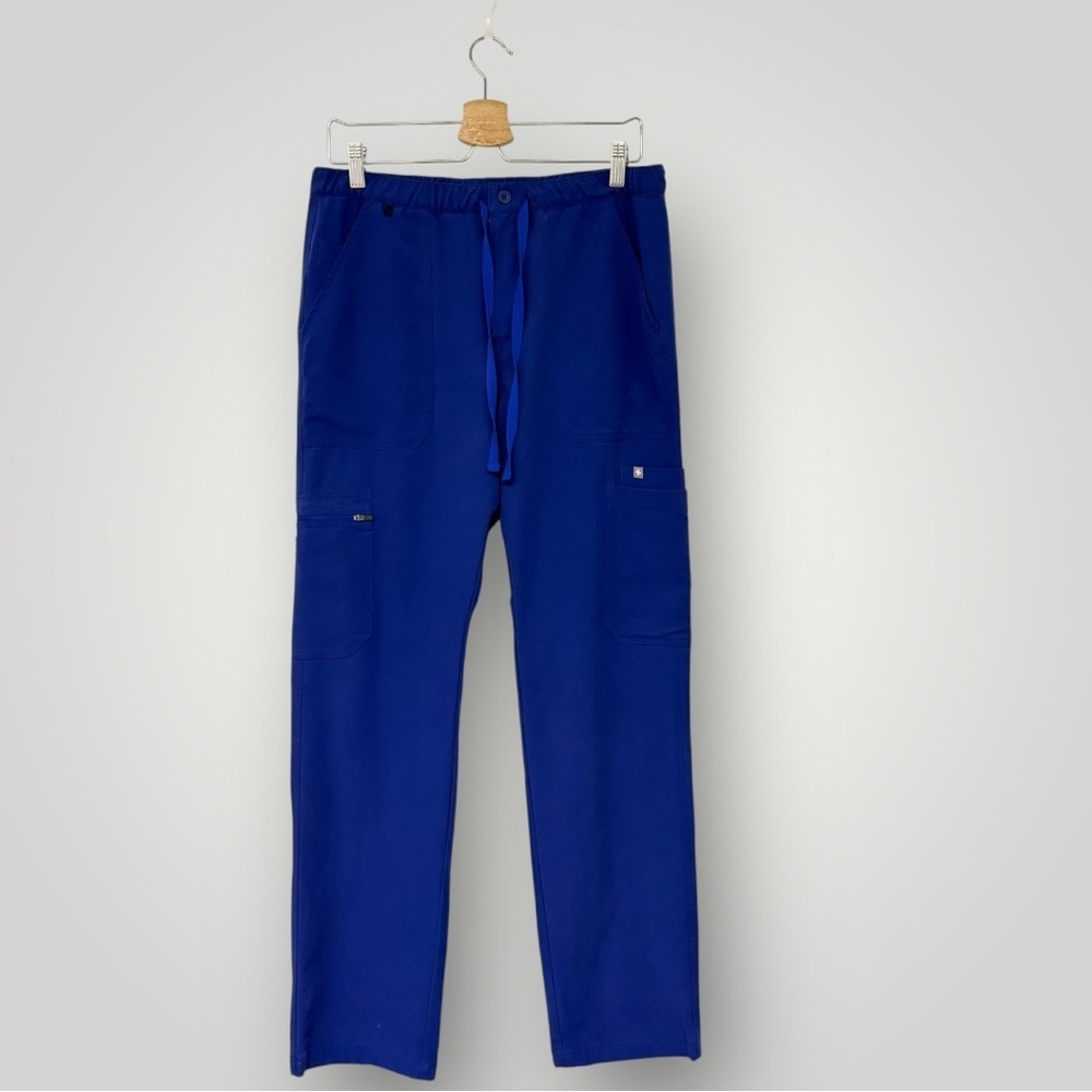 FIGS Technical Yola Scrub Pants Blue Women’s Pull On Pockets Sz S